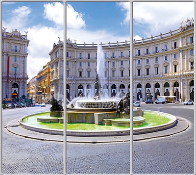 

Шкаф купе Luxe Studio Стандарт-1 Фотопечать Архитектура-127 2300x2200x600 трехдверный