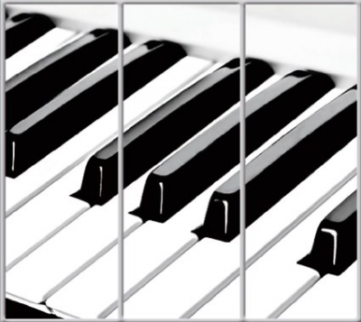 

Шкаф купе Luxe Studio Стандарт-1 Фотопечать Музыка-21 2300x2300x600 трехдверный