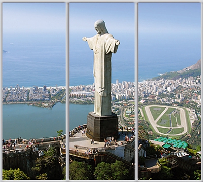 

Шкаф купе Luxe Studio Стандарт-1 Фотопечать Архитектура-65 2300x2300x600 трехдверный