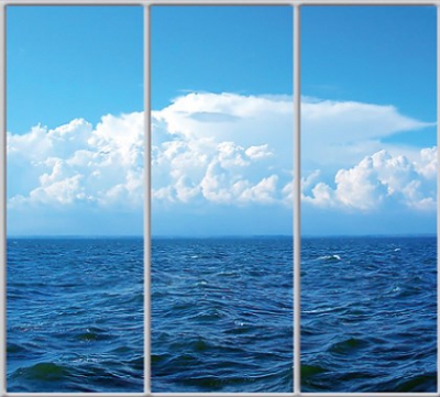 

Шкаф купе Luxe Studio Стандарт-1 Фотопечать Море-1 2300x2100x600 трехдверный