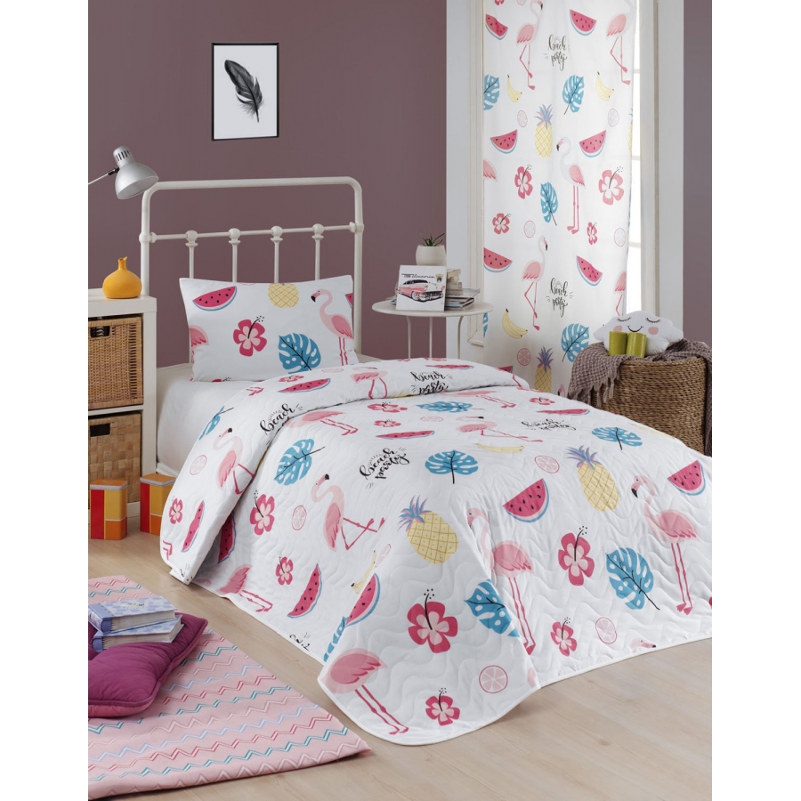 

Покрывало стеганное с наволочкой Eponj Home Kokteyl beyaz белый 160*220 (svt-2000022240734)