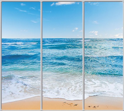 

Шкаф купе Luxe Studio Стандарт-1 Фотопечать Море-42 2300x2000x600 трехдверный