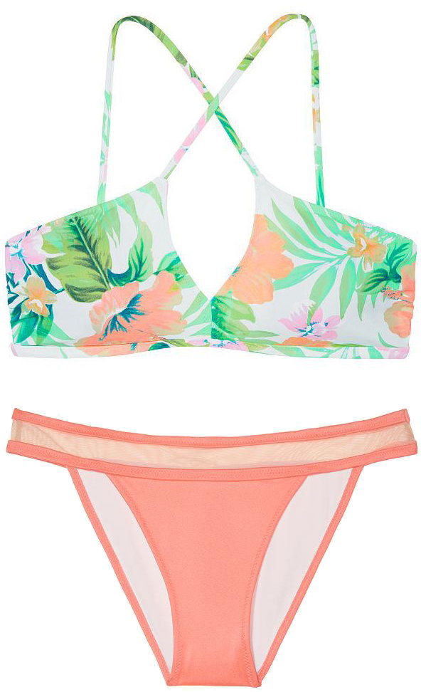 

Раздельный купальник женский Victoria's Secret 597840744 XS Салатовый/Розовый