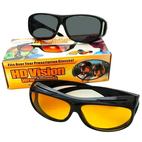 

Антибликовые очки для водителя HD Vision WrapArounds 2 в 1 День + Ночь