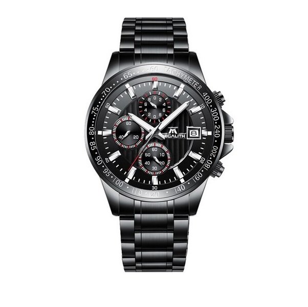 

Часы мужские Megalith 8033M Black-Silver