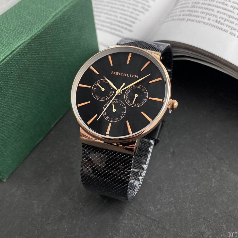 

Часы мужские Megalith 0047M-6 Black-Gold