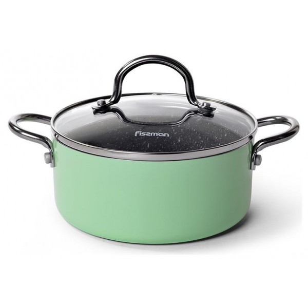

Кастрюля Fissman Mini Chef Green 1.3л с антипригарным покрытием