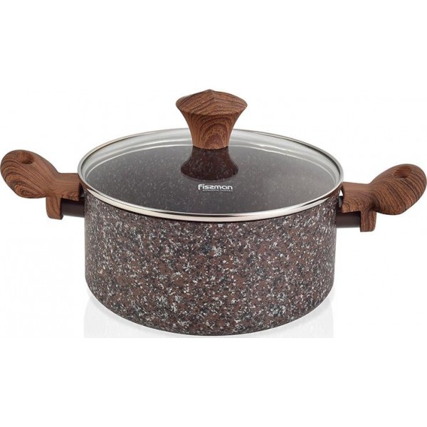 

Кастрюля из литого алюминия Fissman Magic Brown 4.7 л, с антипригарным 5-слойным покрытием