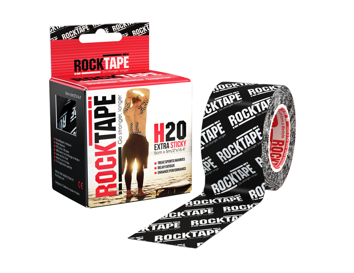 

Кинезио тейп RockTape H2O (5см х 5м) - черный Logo