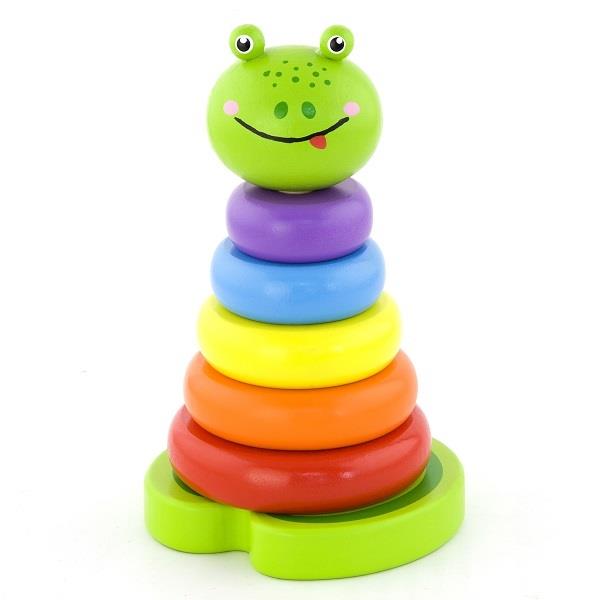

Пирамидка Лягушка Viga Toys 18х10х10 см (igr0000893) Разноцветный