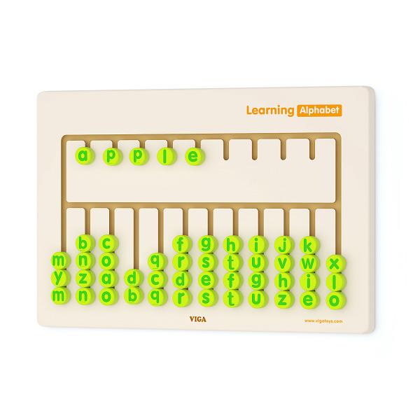 

Игрушка настенная бизиборд Алфавит Viga Toys 40х60х3,5 см (igr0000850) Белый