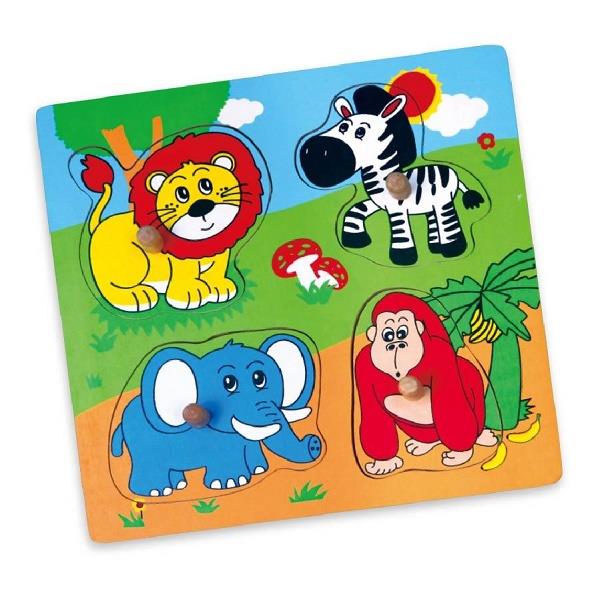 

Пазл Дикие животные Viga Toys 22х22х1 см (det0001666) Разноцветный