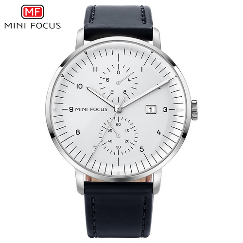 

Наручные часы мужские Mini Focus 42 мм Серебряный
