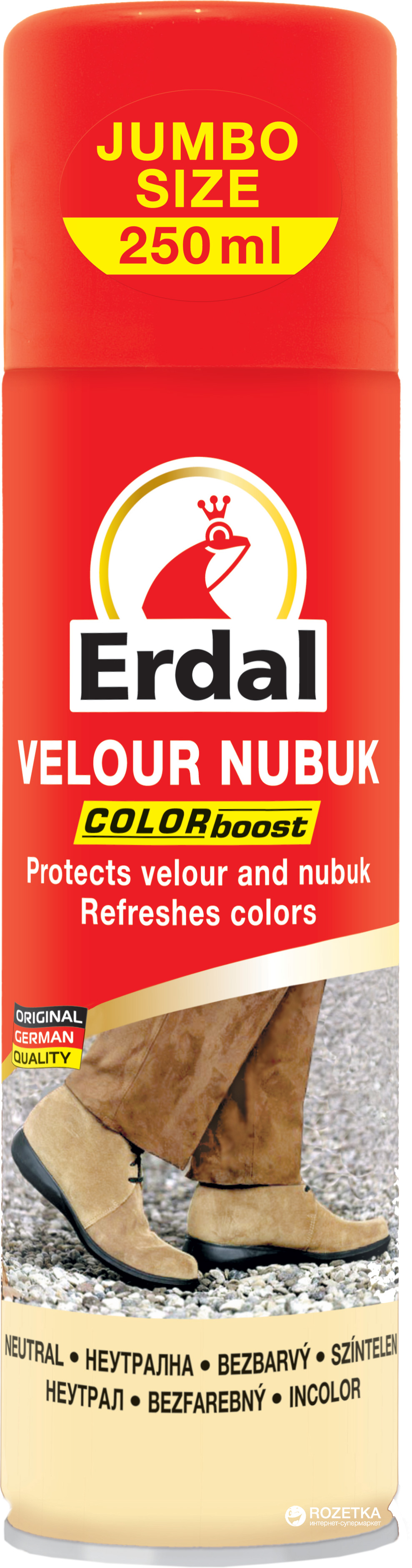 

Спрей для изделий из замши Erdal Velour Nubuk farblos 250 мл Бесцветный