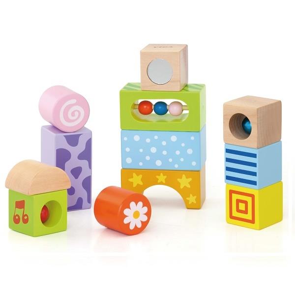 

Набор строительных блоков Погремушки Viga Toys 5х29х21 см (igr0000579) Разноцветный