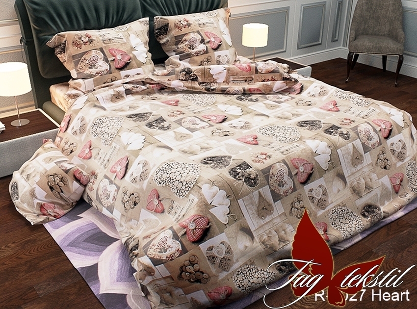 

Комплект постельного белья R2027Heart ТМ TAG 180х220 см