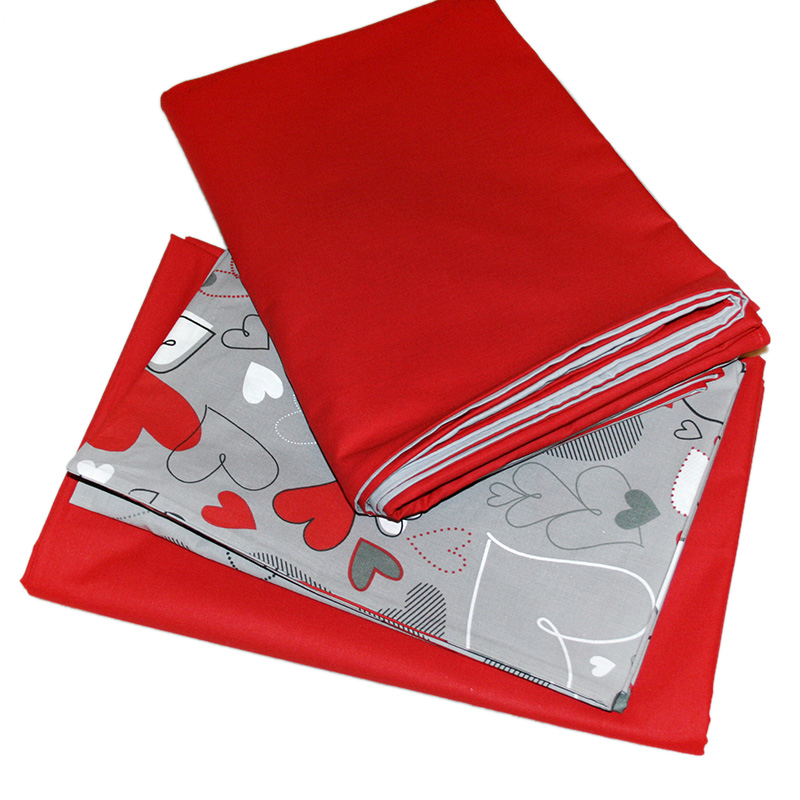 

Набор постельного белья 9331 Time Textile 150x210 см Серый, Красный