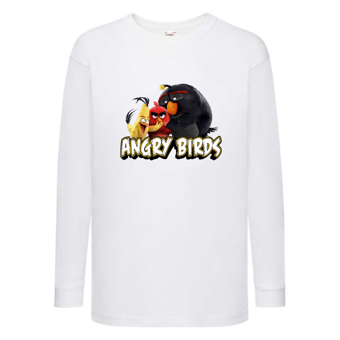 

Лонгслив реглан Энгри бердз 5 (Angry Birds) белая (ANB wh 05) 116 см
