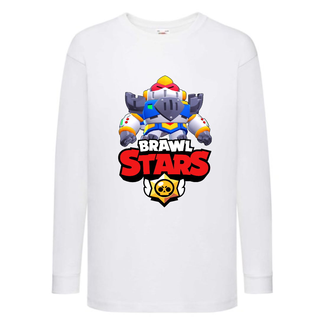 

Лонгслив реглан Бравл Старс Паладин Вольт (Brawl Stars) белая (BRST wh 7) 128 см