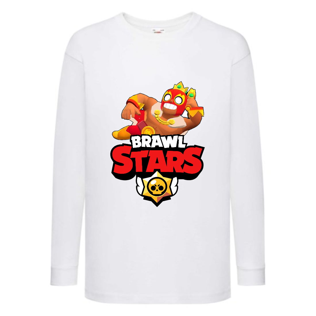 

Лонгслив реглан Бравл Старс Эльпримо (Brawl Stars) белая (BRST wh 9) 140 см