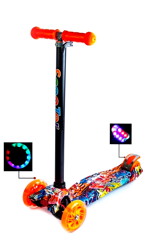 

Детский самокат (светящиеся колёса) Scale Sports 3-8 лет Разноцветный 000077569