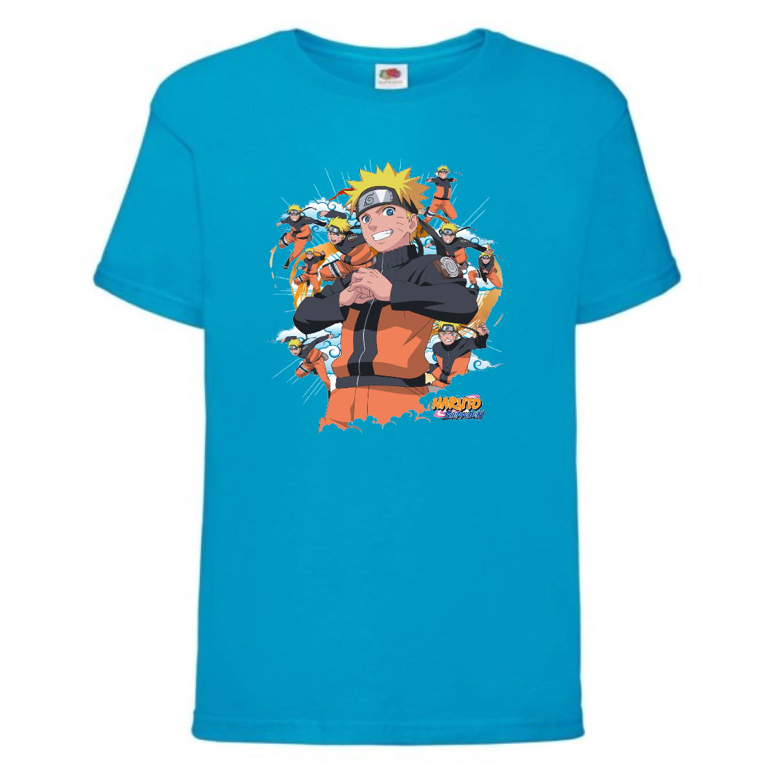 

Футболка детская Наруто 055 (Naruto) голубая (NAR lblu 055) 116 см