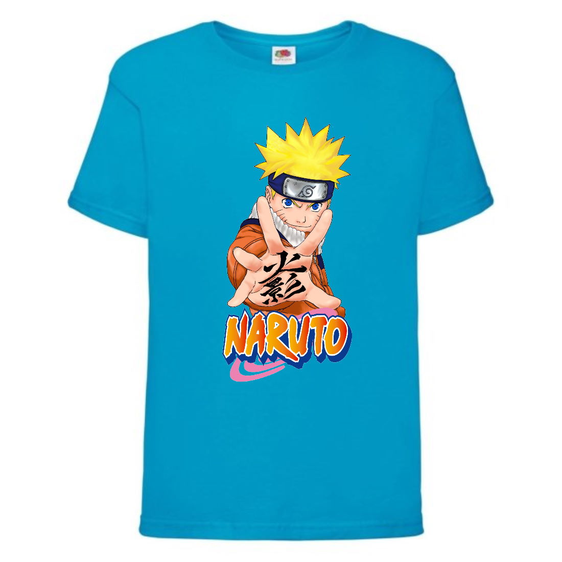 

Футболка детская Наруто 048 (Naruto) голубая (NAR lblu 048) 116 см