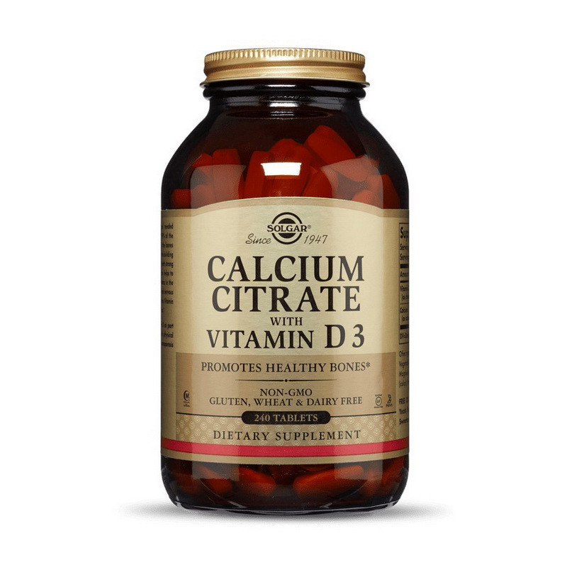 

Кальций цитрат с Витамином Д3 Solgar Calcium Citrate with vit D3 (240 tab)