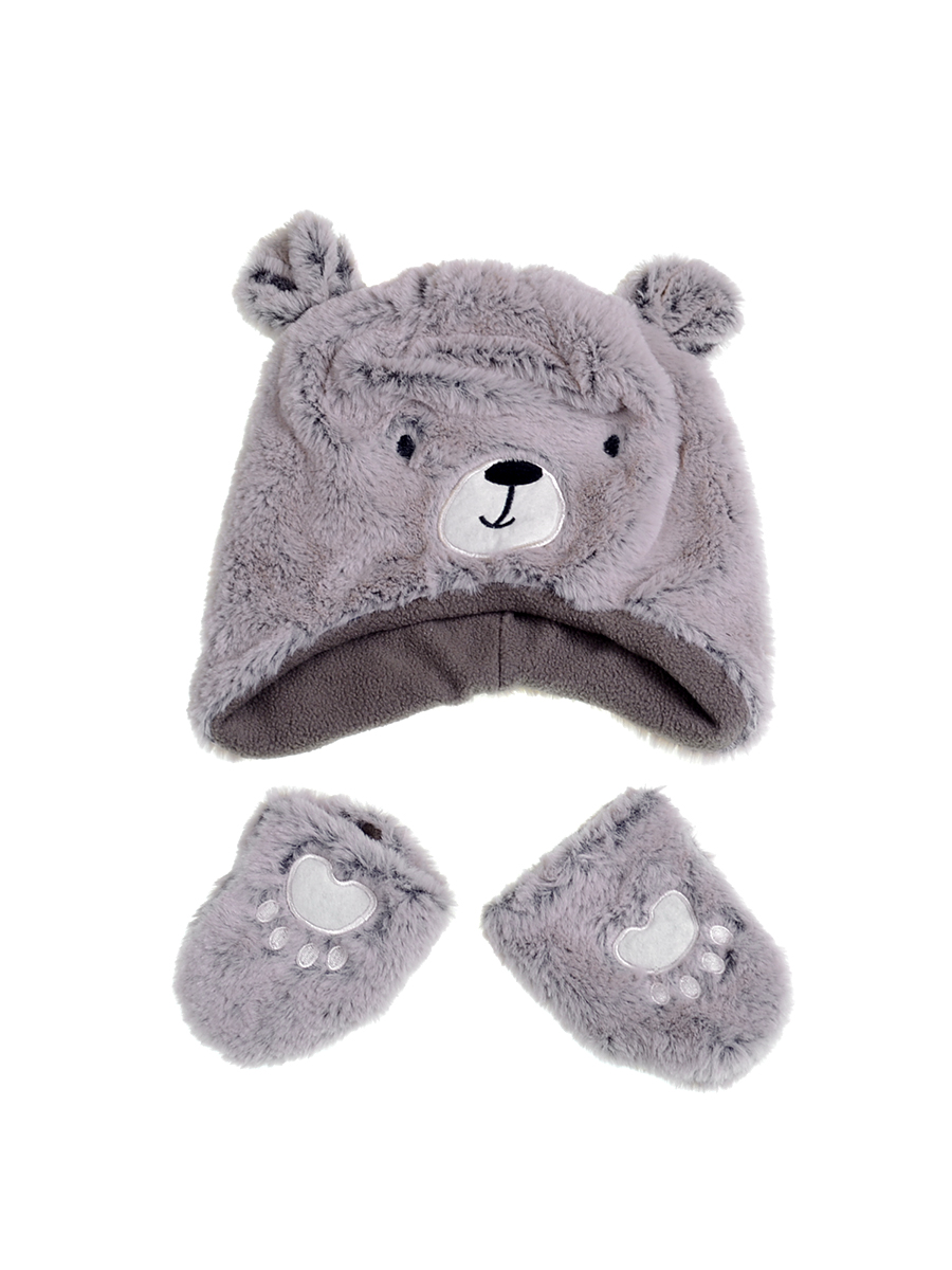 

Шапка+варежки Primark 6-12 Серый 5002245