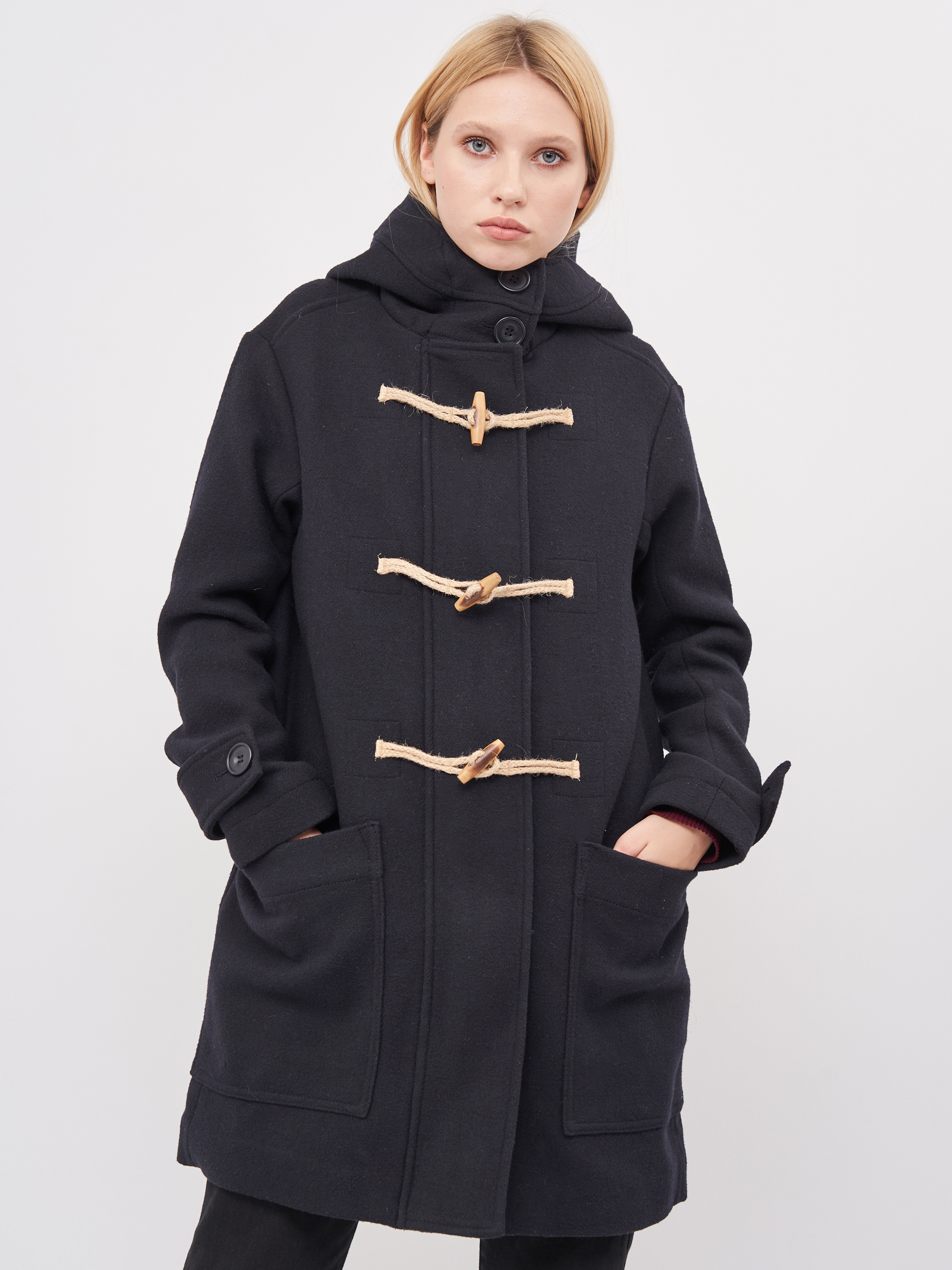 

Пальто H&M S63683 34 Темно-синее