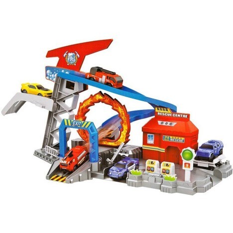 

Трек A-Toys P869-A, Транспорт 4шт, трековая база, 45.5-27-9 см