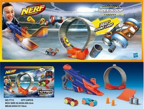 

Трек NERF 7711/7714 NITRO С Пусковым Устройством/Бластером, 52,6*6,3*30,5 см