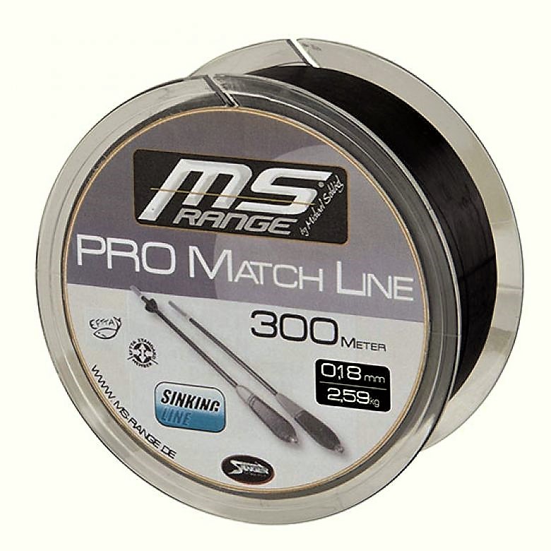 

Жилка MS RANGE Pro Match Line 0.18mm 2.59kg 300m sinking black (1406218)