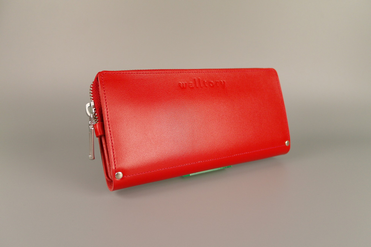 

Кошелек LONG WALLET (красная гладкая кожа)