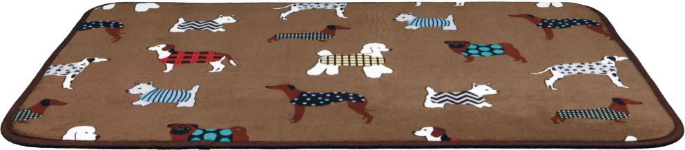 Акція на Коврик для собак Trixie FunDogs 90х68 см коричневый с собачками (4057589371249) від Rozetka UA