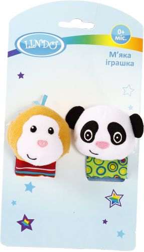 

Мягкие браслеты-погремушки "Обезьянка и панда" F 1005