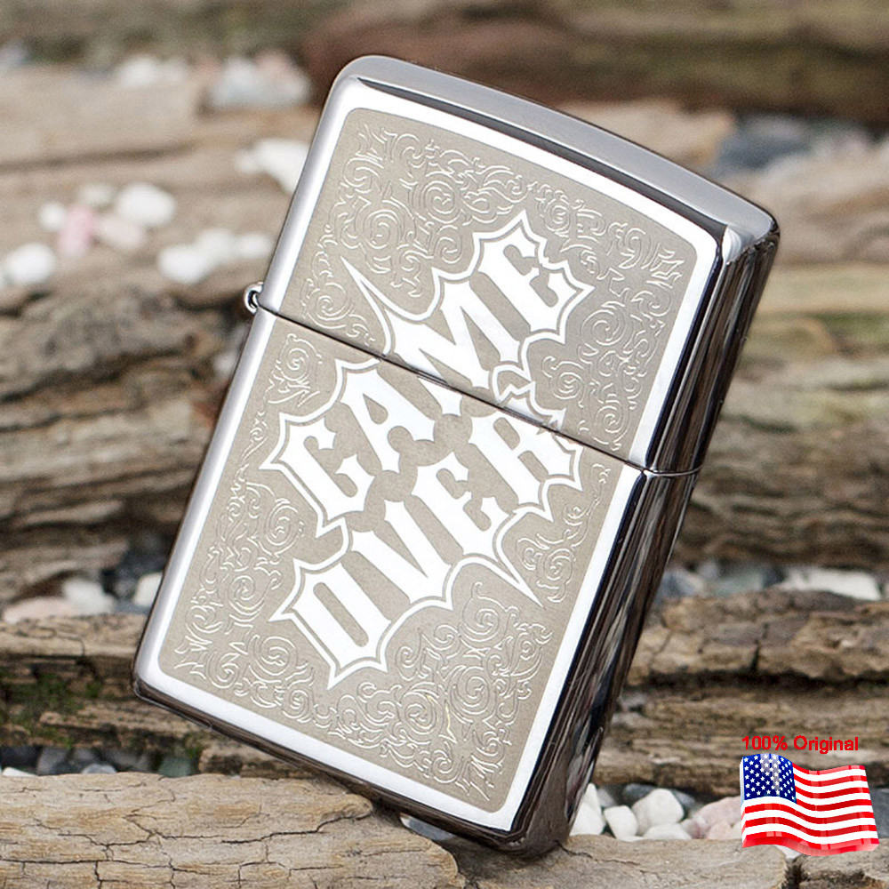 

Зажигалка Zippo 28447 GAME OVER серая 28447
