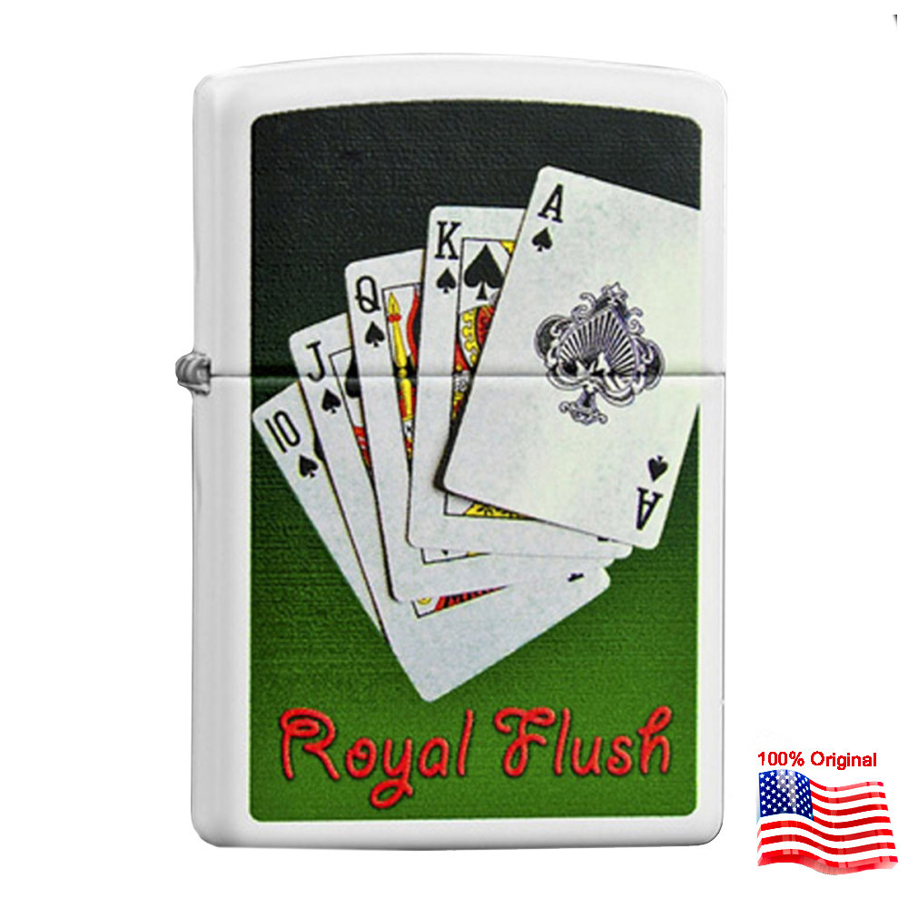 

Зажигалка Zippo 28038 ROYAL FLUSH белая 28038