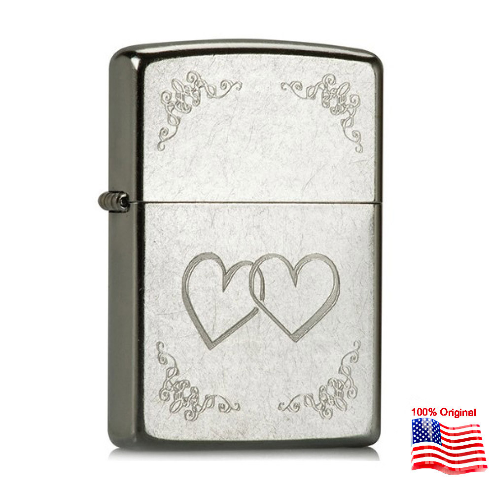 

Зажигалка Zippo 24016 HEART TO HEART серая 24016