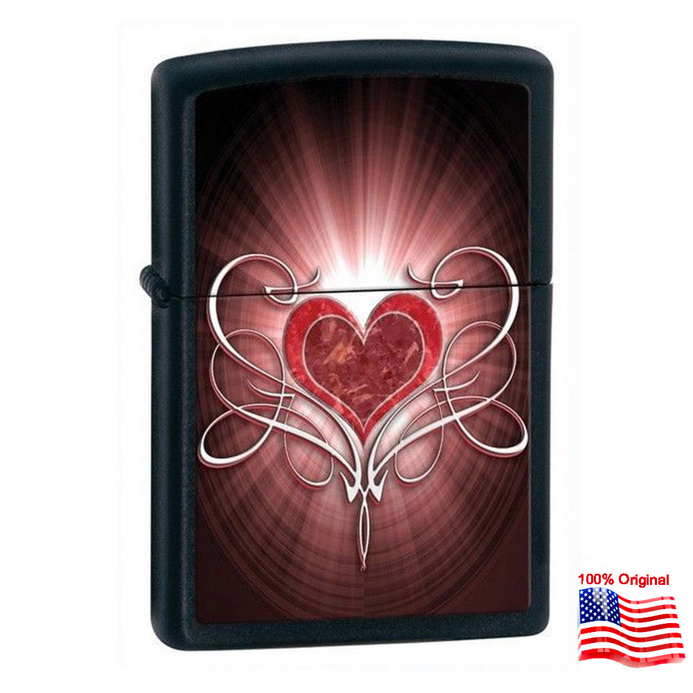 

Зажигалка Zippo 28043 HEART черная 28043