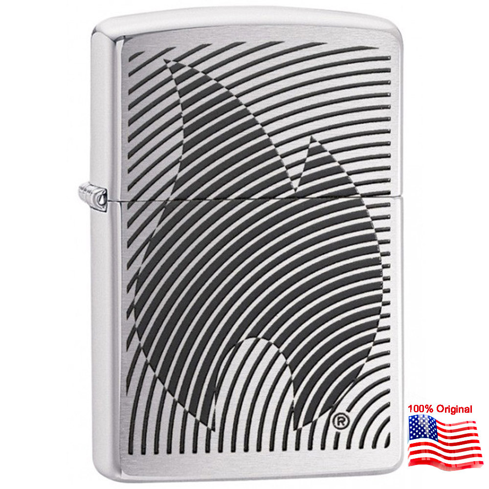 

Зажигалка Zippo 29429 Illusion Flame Stripes Brushed Chrome серая 29429