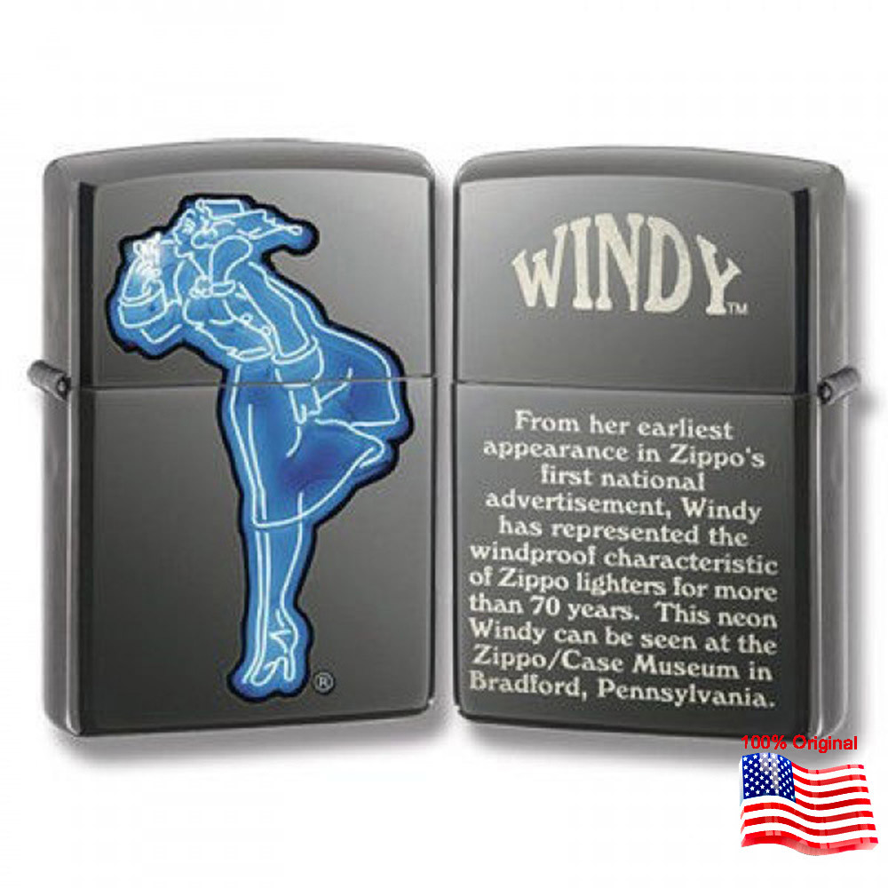 

Зажигалка Zippo 24482 Collection Windy Black Ice черная 24482