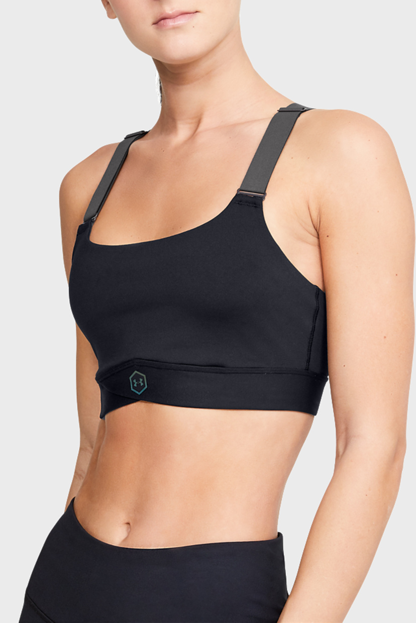 

Женское черное спортивное бра Rush Mid Bra-BLK Under Armour S 1353131-001