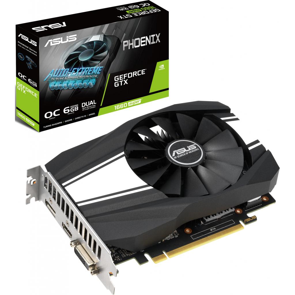 

Відеокарта ASUS GeForce GTX1660 SUPER 6144Mb PHOENIX OC (PH-GTX1660S-O6G)