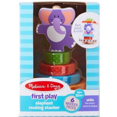 

Развивающая игрушка Melissa&Doug Деревянная пирамидка-баланс Слоненок (MD30127)