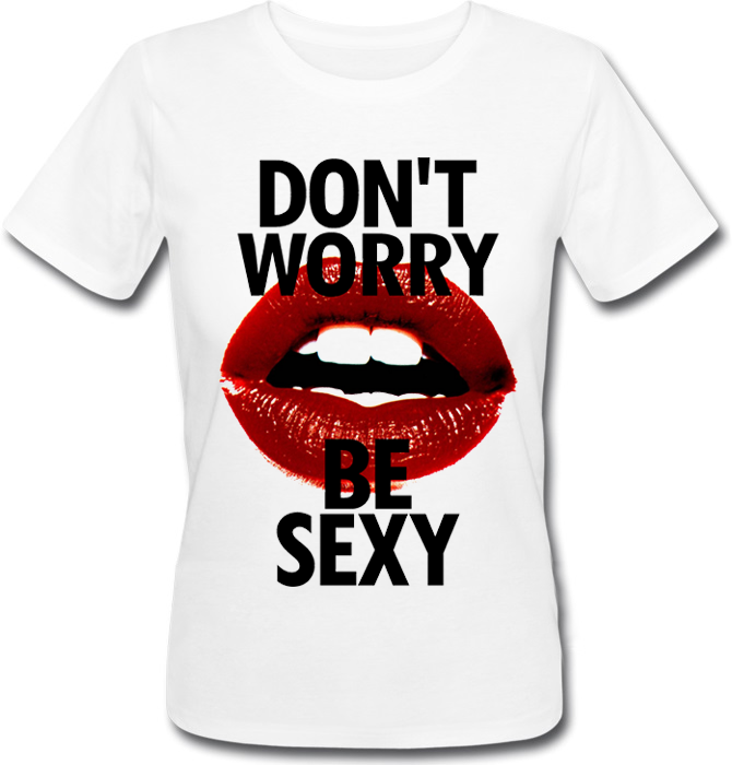 

Футболка HEADBANGER Don't Worry Be Sexy  Белая, Футболка HEADBANGER Don't Worry Be Sexy S Белая