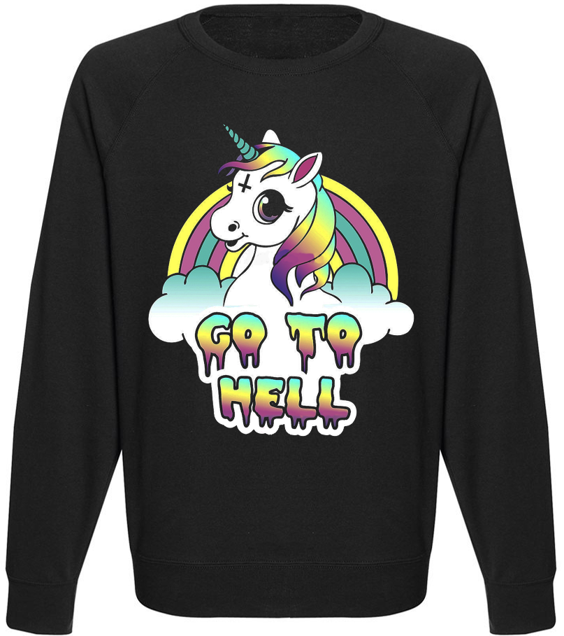 

Свитшот HEADBANGER Unicorn - Go To Hell  Черный, Свитшот HEADBANGER Unicorn - Go To Hell S Черный