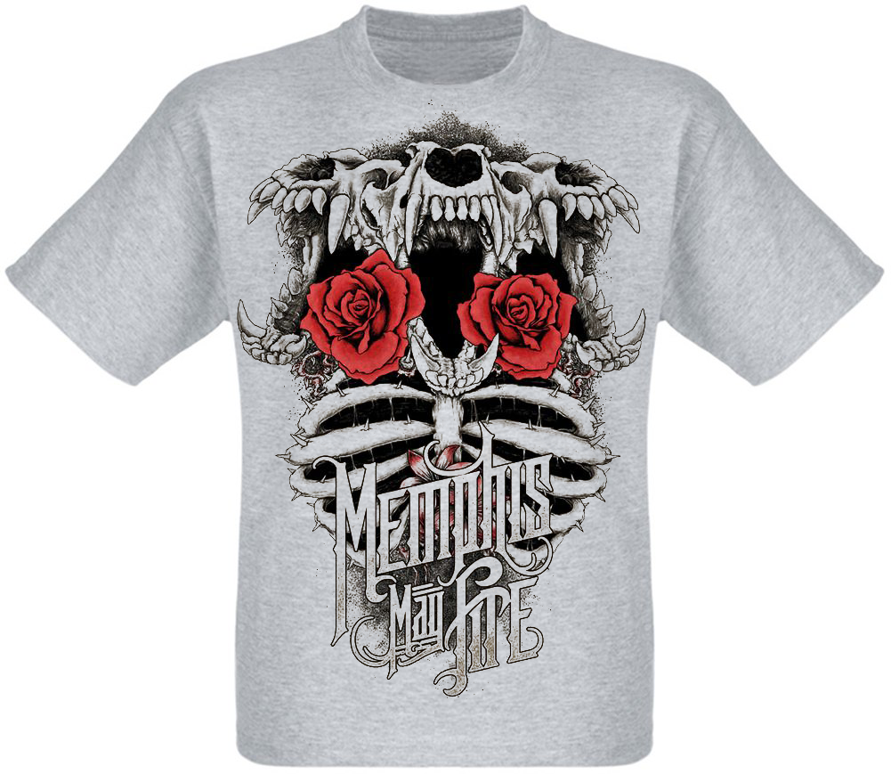 

Футболка Print Planet Memphis May Fire меланж XXL