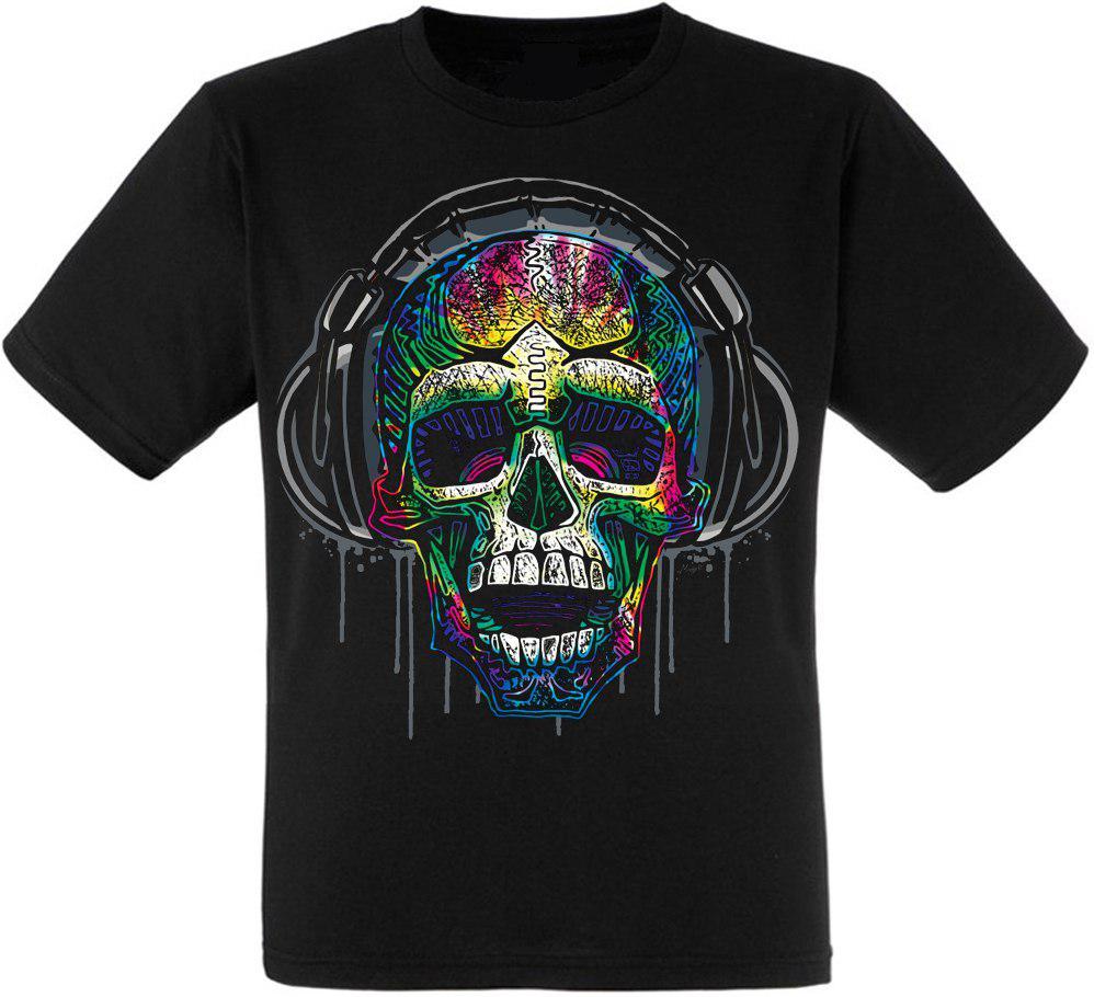 

Футболка Print Planet Multicolor Skull with Headphones XXL