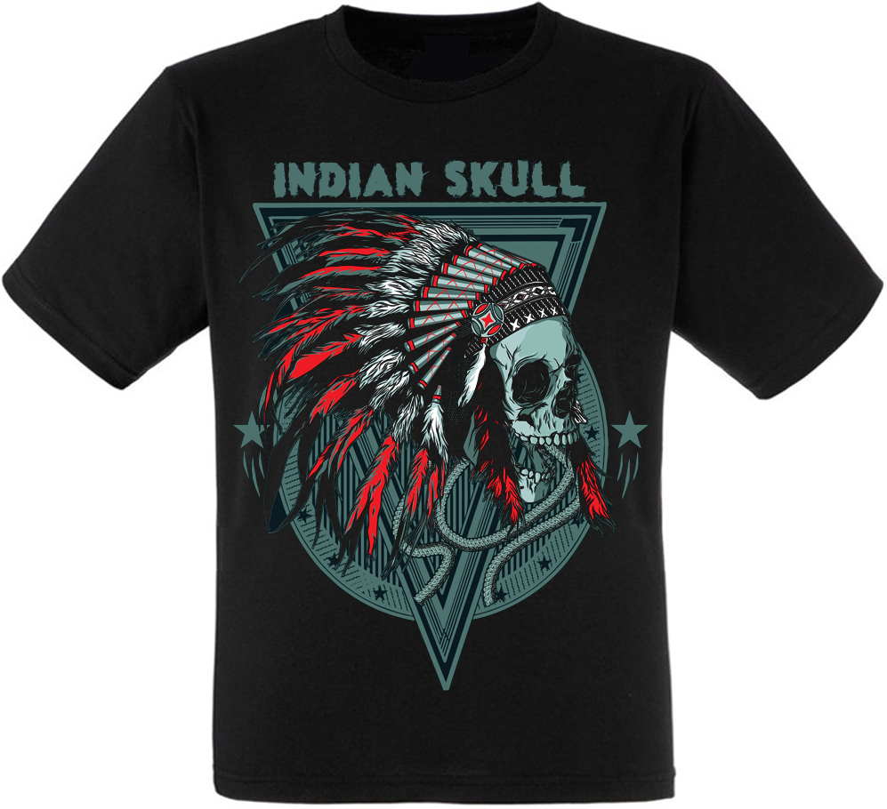 

Футболка Print Planet Indian Skull XXL